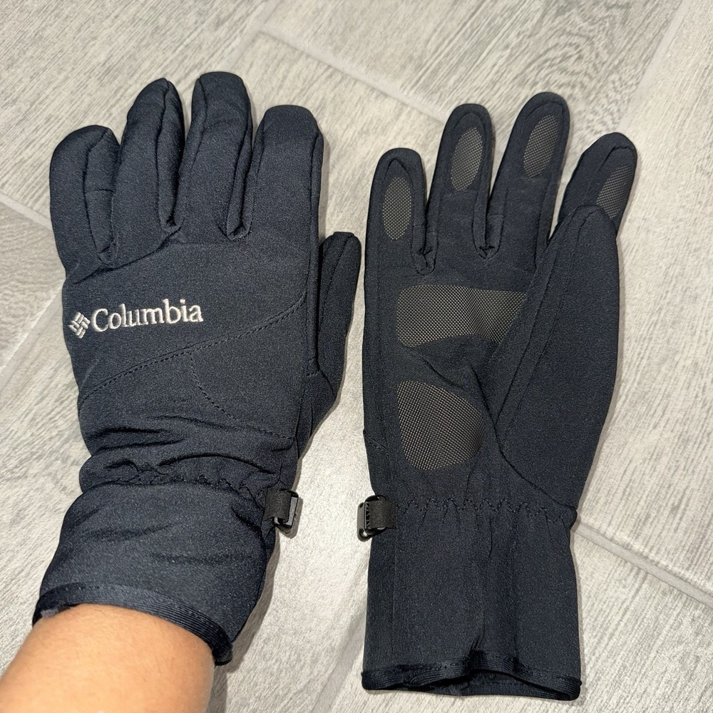 Columbia Fleeced Lined Soft Shell Women's Medium Black Winter Gloves *READ